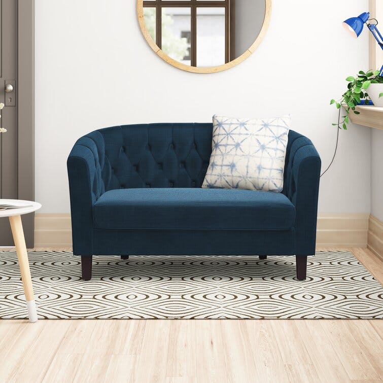 Modway Prospect Upholstered Fabric Loveseat in Azure