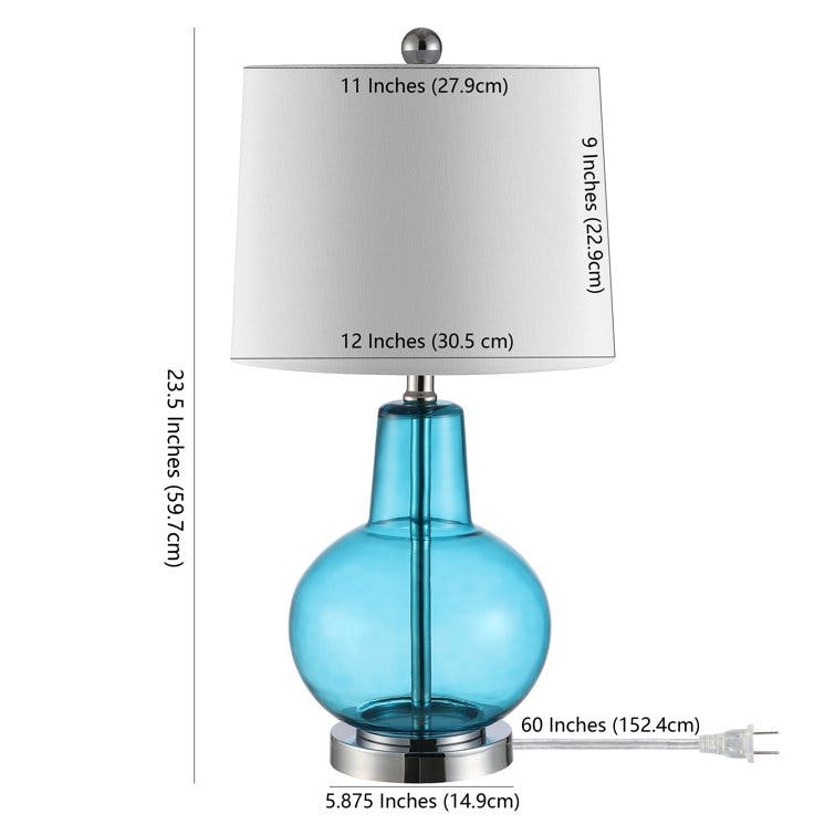 Hanna 23.5" Blue Atlas Table Lamp
