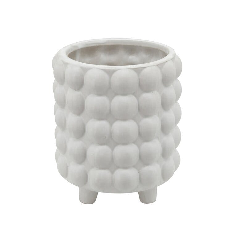 Contemporary 2 Piece Ceramic Bubble Planter Set