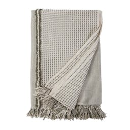 Jagger Cotton Oversized Throw by Pom Pom at Home - Ivory and Moss