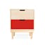 Kabano Maple Red 2-Drawer Solid Wood Nightstand