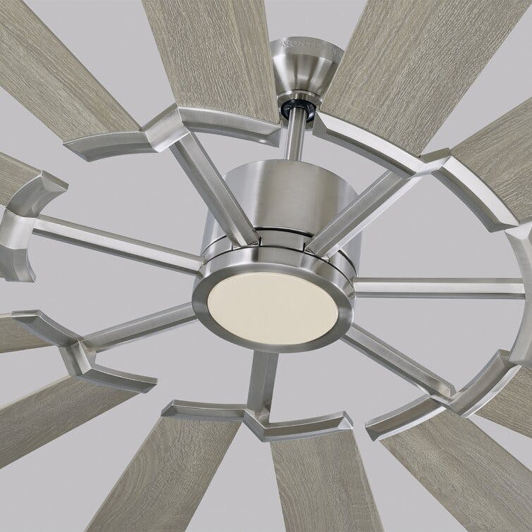 Calix 62" Brushed Steel LED Ceiling Fan