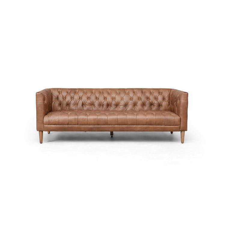 Breanne 75" Small Leather Sofa