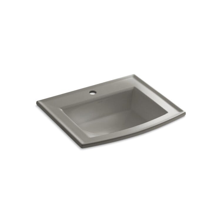 Archer® Vitreous China Rectangular Drop-In Bathroom Sink with Overflow