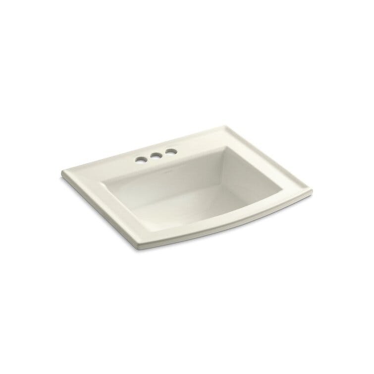 Archer Vitreous China Rectangular Drop-In Sink with Overflow