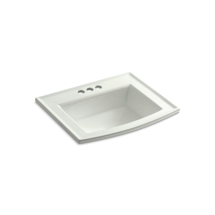 Archer Vitreous China Rectangular Drop-In Sink with Overflow
