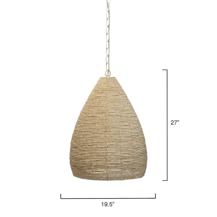 Pacifica Single Light Solid Wood Wood Dimmable Pendant