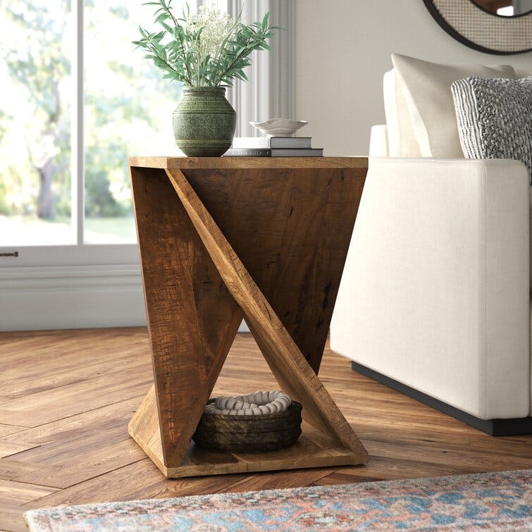 Rivera Amber Solid Wood End Table