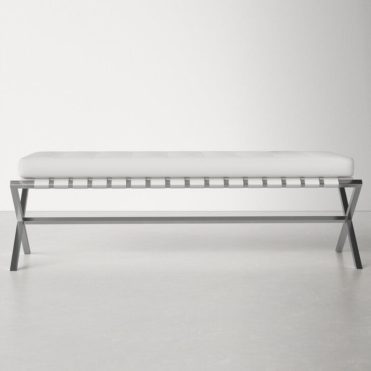 Canton Faux Leather Bench