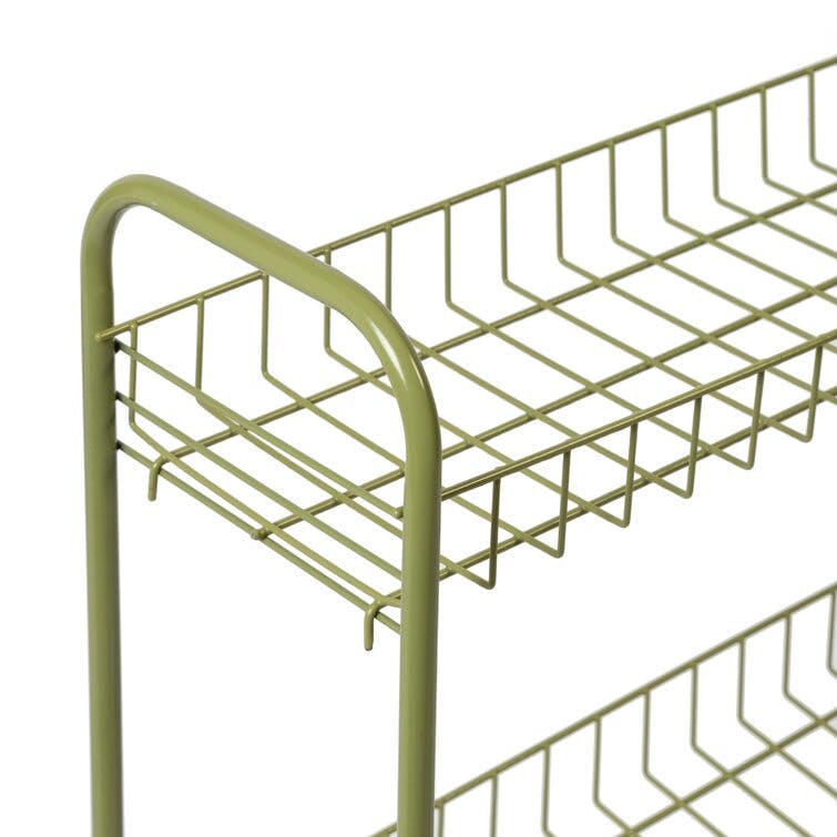 3-Tier Olive Rolling Storage Utility Cart