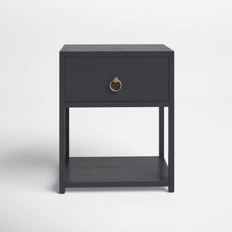 Elin Navy Blue 1-Drawer End Table