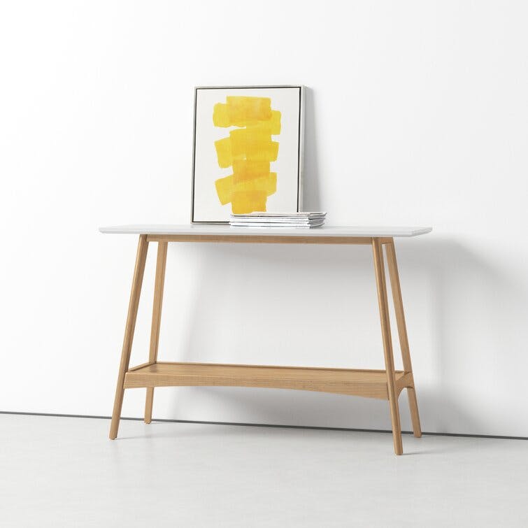 Soho 48" Off-White Top Solid Wood Console Table