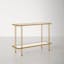 Beckham 2-Tier Brass and Clear Glass Console Table
