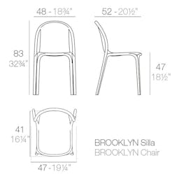 Brooklyn Outdoor Dining Side Chair with Cushion
