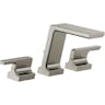 Pivotal Double Handle Deck Mounted Roman Tub Faucet with Optional Handshower