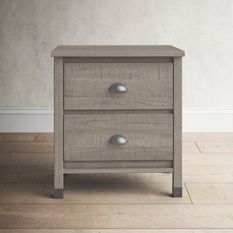 Clove 2-Drawer Solid Wood Nightstand