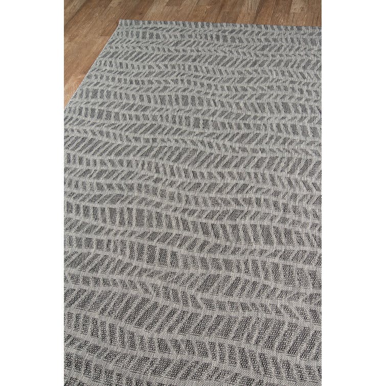 Emilia Abstract Gray Indoor / Outdoor Area Rug