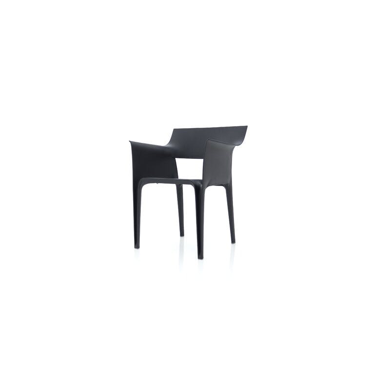 Pedrera Black Stackable Outdoor Dining Armchair with Cushion