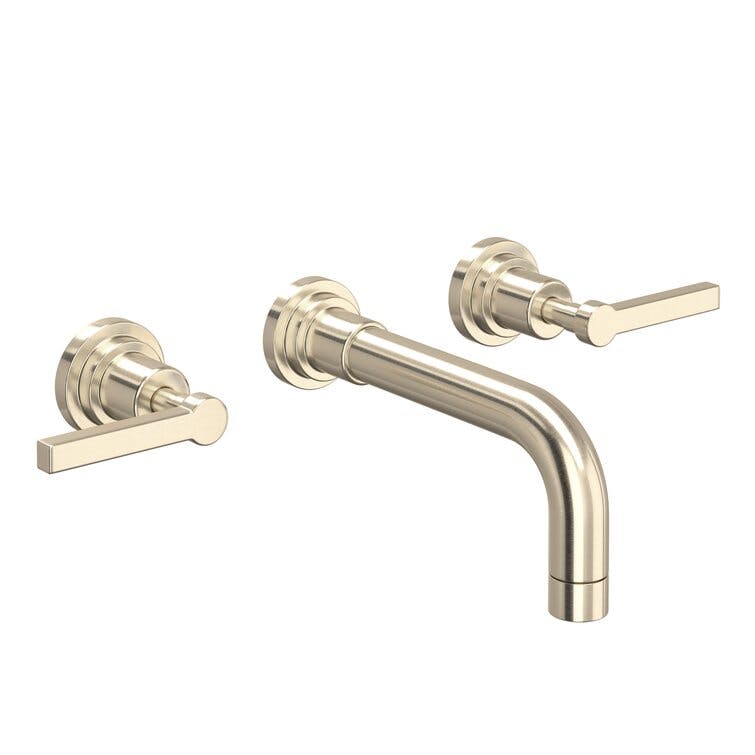Lombardia Classic 7.5" Polished Nickel 2-Handle Wall-Mounted Faucet