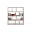 Stetson 78"H x 59"W White Geometric Plywood Bookcase