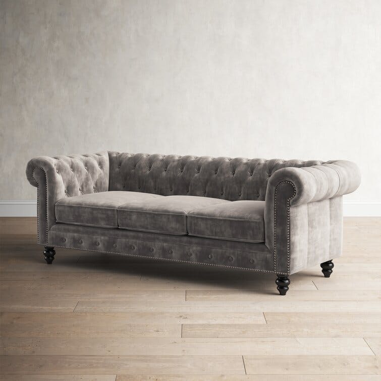 Ophelie 87'' Upholstered Chesterfield Sofa