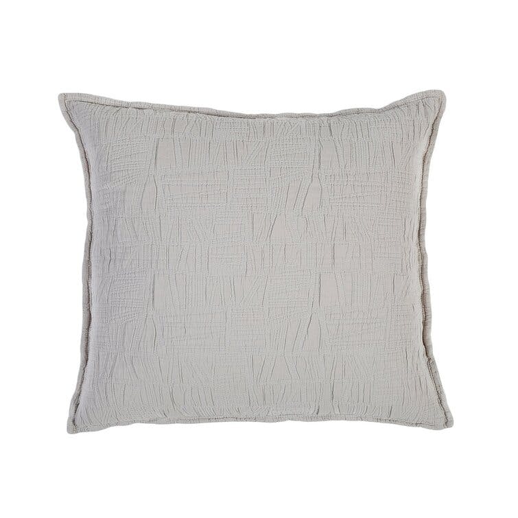 Harbour Cotton Matelasse Euro Sham by Pom Pom at Home - Taupe
