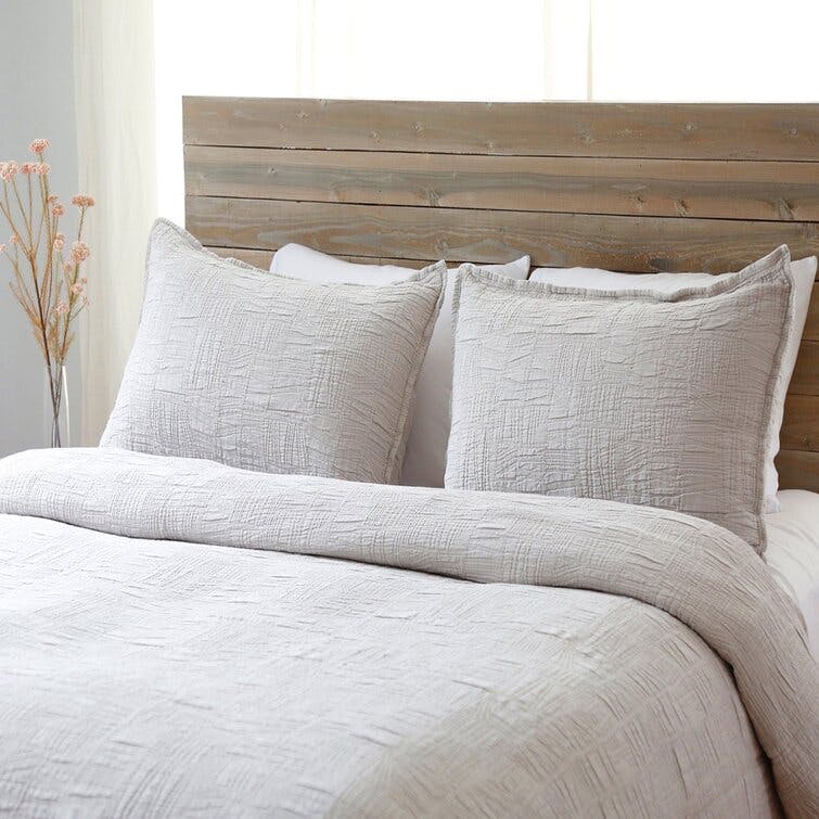 Harbour Cotton Matelasse Euro Sham by Pom Pom at Home - Taupe
