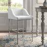 Dillon Metal Counter Height Barstool Textured Silver/White - Hillsdale Furniture
