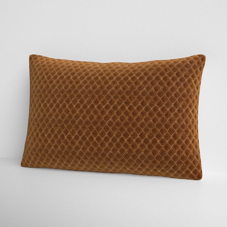 Phoebe Embroidered Cotton Lumbar Rectangular Throw Pillow