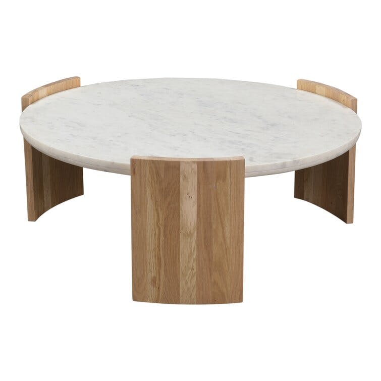 Whilem Round Coffee Table - White