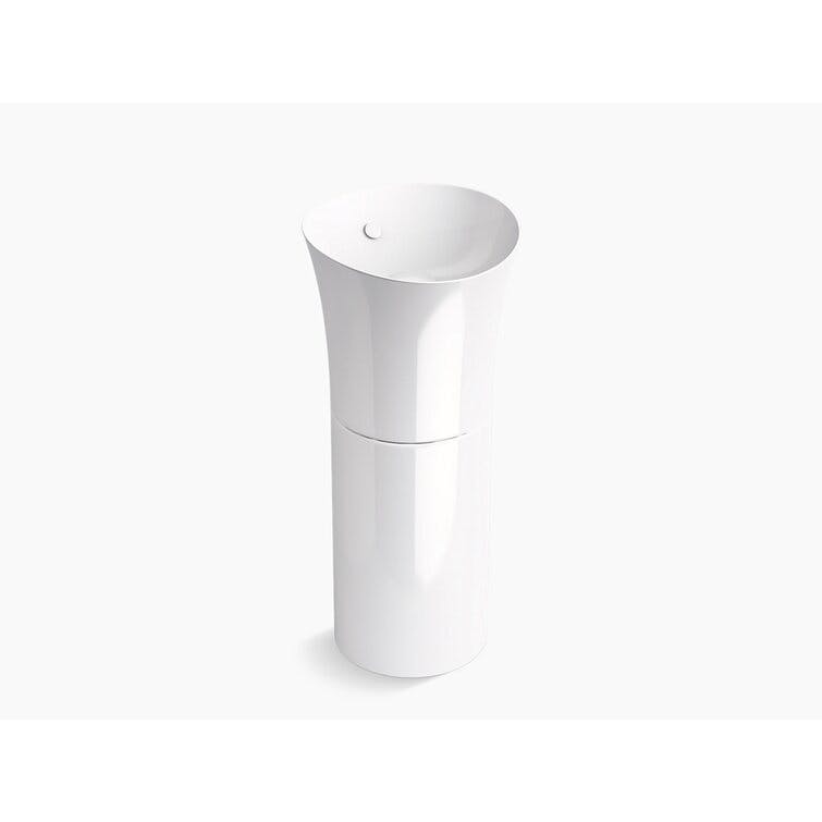 Veil™ White Pedestal Bathroom Lavatory