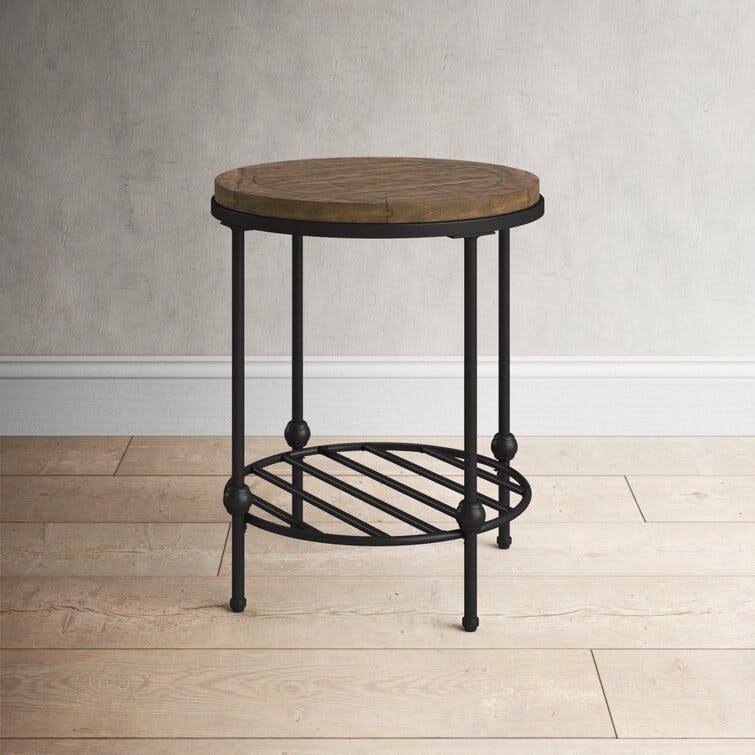 Roslin Solid Wood Round End Table