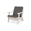Riviera Teak and Dune Burlap Modern Lounge Chair