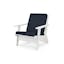 Riviera White and Marine Indigo Modern Lounge Chair