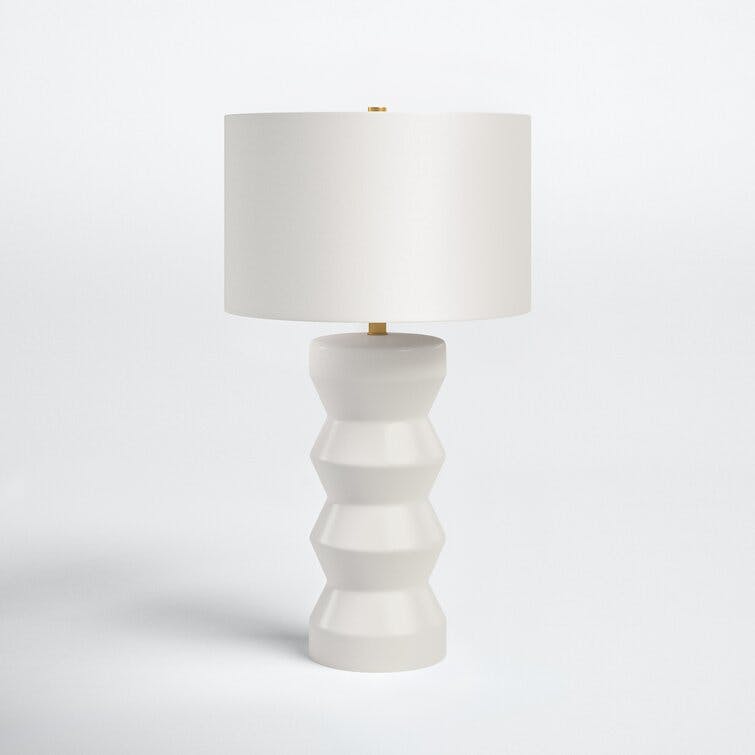 Dublin 15" Matte White Ceramic Table Lamp