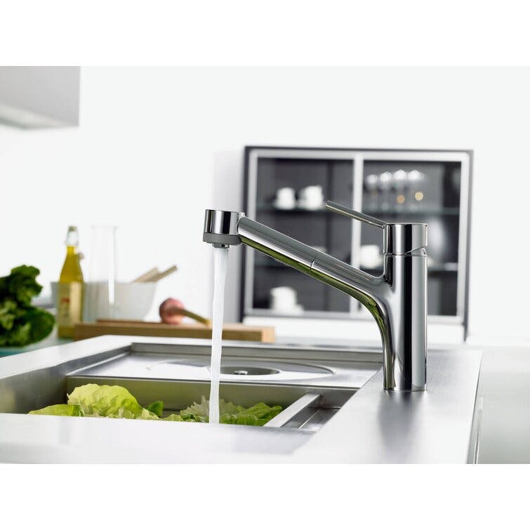 Talis S 9" Chrome Pull Out Single Handle Kitchen Faucet