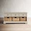 Adayla Vintage Grey 3-Drawer Storage Bench