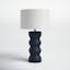 Dublin 28" Matte Navy Ceramic Table Lamp with Fabric Shade