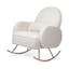 Nursery Works Compass Cream Upholstered Rocker with Rose Gold Legs