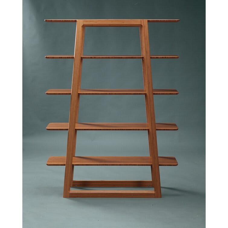 Lacey Wide Caramelized Etagere Bookcase