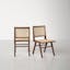 Atticus Walnut French Cane Dining Chair Set