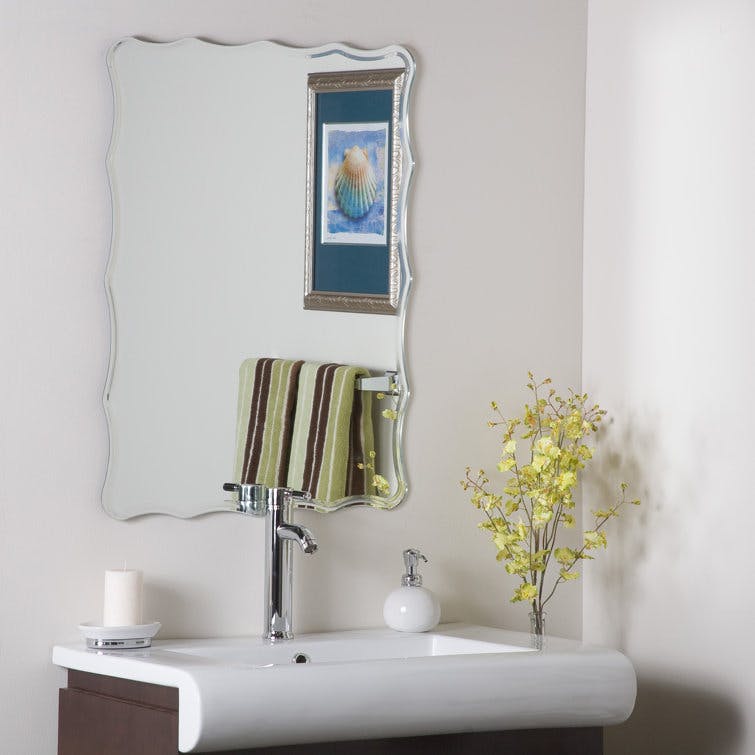 Gaspard 30"x22" Rectangle Frameless Wall Mirror