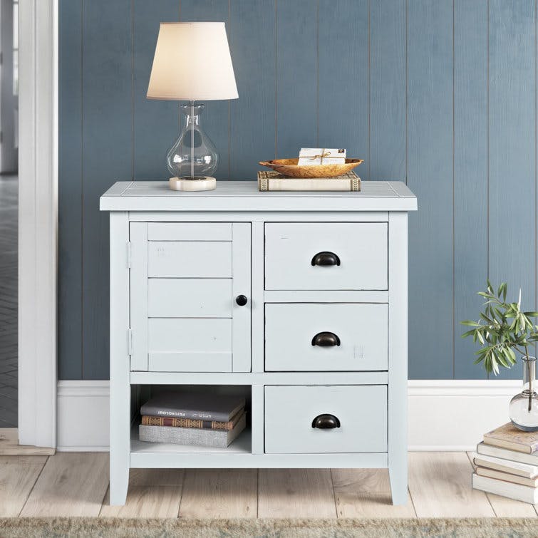 Castile Weathered White Artisan's Craft Accent Chest