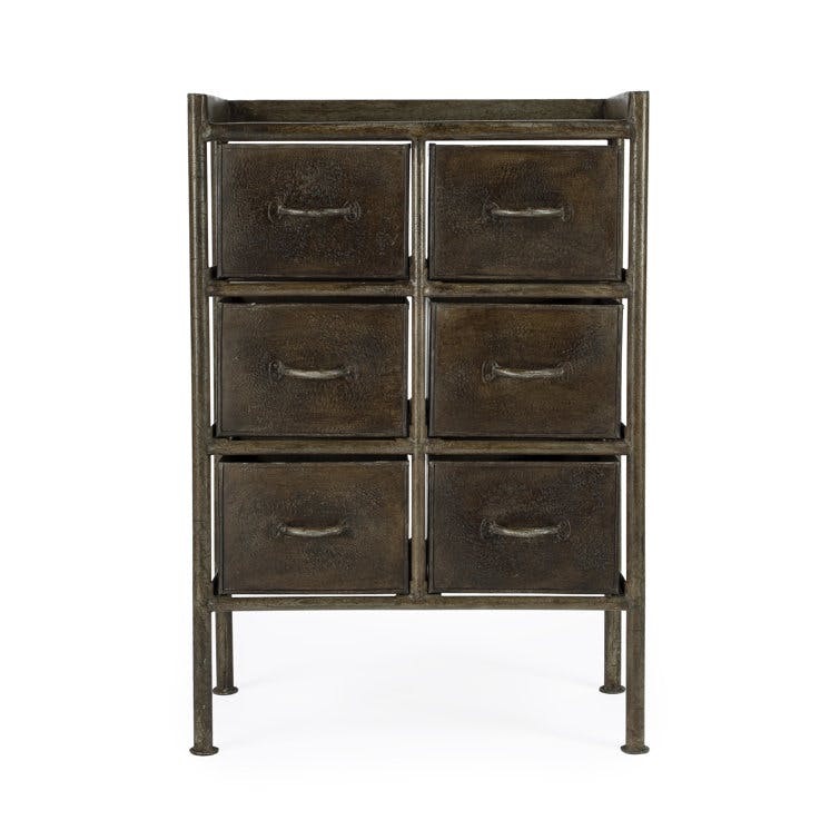Perry Industrial Chic Bronze Storage Cabinet