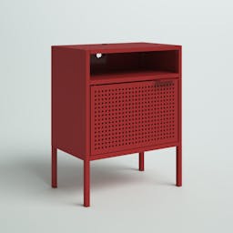 Gemma Nightstand with USB Port in Red