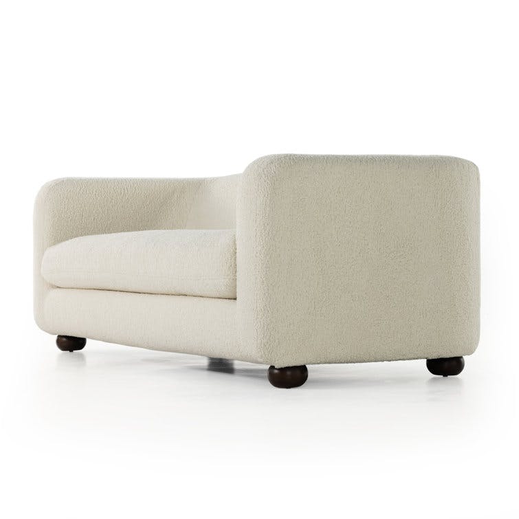 Jorge 84" Natural Sheepskin Upholstered Sofa