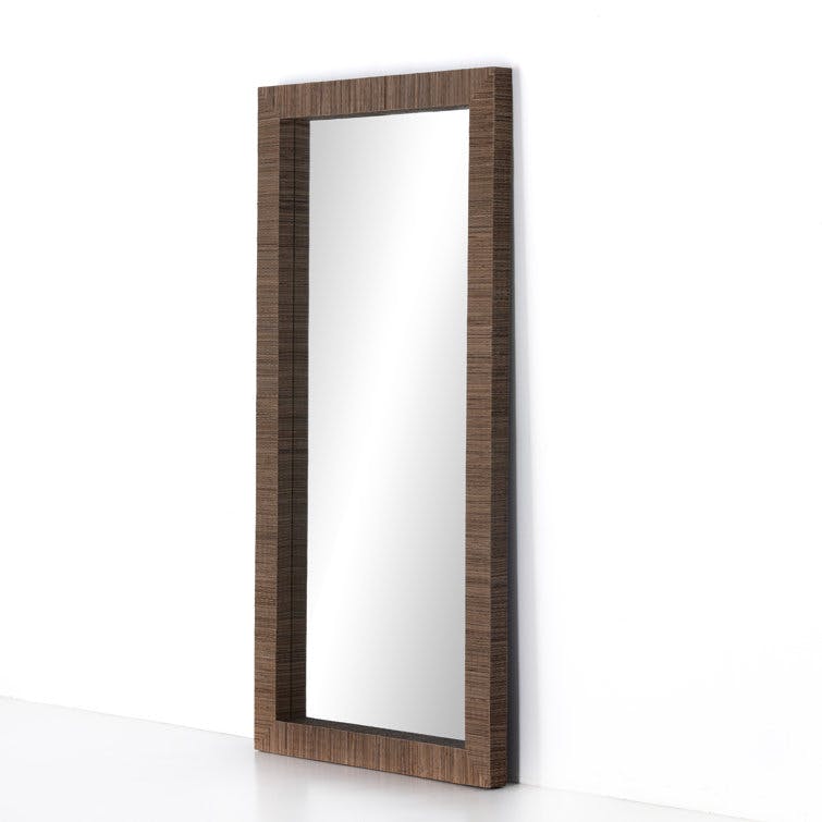 Veliz Dark Wood Floor Mirror
