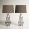 Mercurio Double Gourd Table Lamp (Set of 2) - Ivory/Silver - Safavieh
