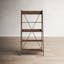 Roanoke 68.25" Solid Wood Brown Ladder Bookcase