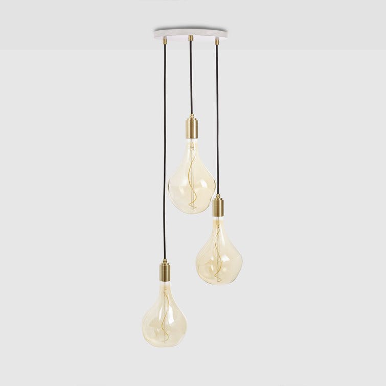Triple Pendant Light with Voronoi II by Tala - Brass / 10"Dia